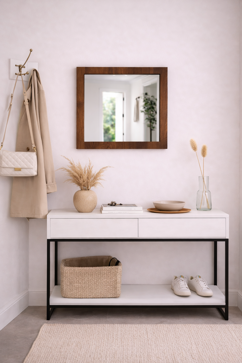 3117 - Ahşap Model Kare Ayna